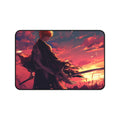 bleach Samurai Sunset Desk Mat | Anime Sword Silhouette, Red Sky